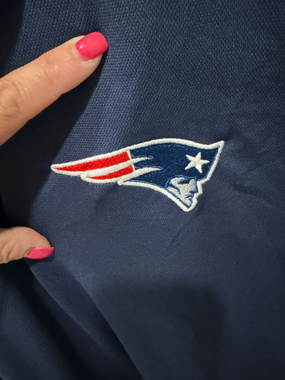 Nike Men’s Navy Polo with Patriots Logo